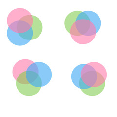 Set of colorful vector spheres