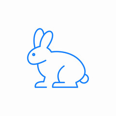 rabbit cute pet icon sign vector