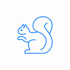 squirrel animal wild icon sign vector
