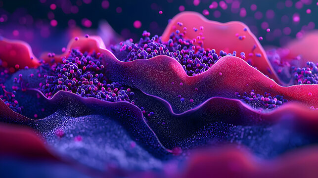 Abstract 3D Rendered Pink Purple Texture Background