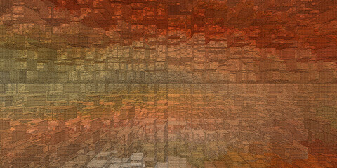 Obraz premium Abstract brown and gold textured mosaic pattern