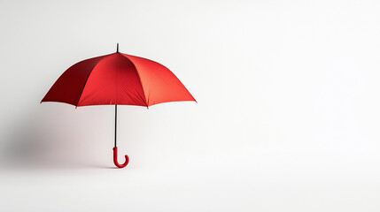 Obraz premium red umbrella on white background