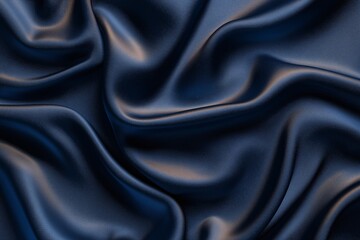 Fototapeta premium Luxurious Blue Silk Fabric Texture with Smooth Waves and Elegant Shimmer High-Quality Non-Wrinkle Material for Fashion and Home Decor