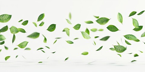 Delicate, Falling Green Leaves