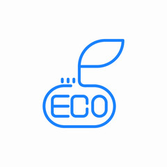 eco sustainable icon icon sign vector