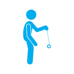 playing yo yo colored icon