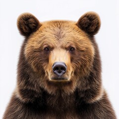 Fototapeta premium Portrait of a Majestic Grizzly Bear in North American Wilderness - Wildlife Photography Featuring Powerful Mammal in Natural Habitat