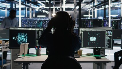 Data center engineer implements AI virtualization frameworks to optimize server clusters. Server...