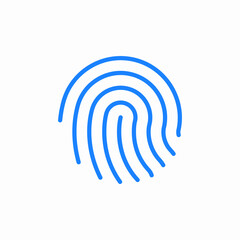 human fingerprint icon sign vector