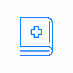 Obraz premium medical reference book icon sign vector