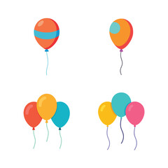 Birthday flat color element  