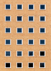 pattern of brick wall of a skyscraper in harmonic style