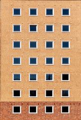 pattern of brick wall of a skyscraper in harmonic style