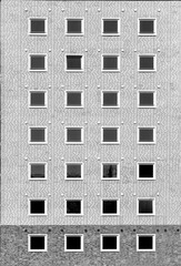 pattern of brick wall of a skyscraper in harmonic style