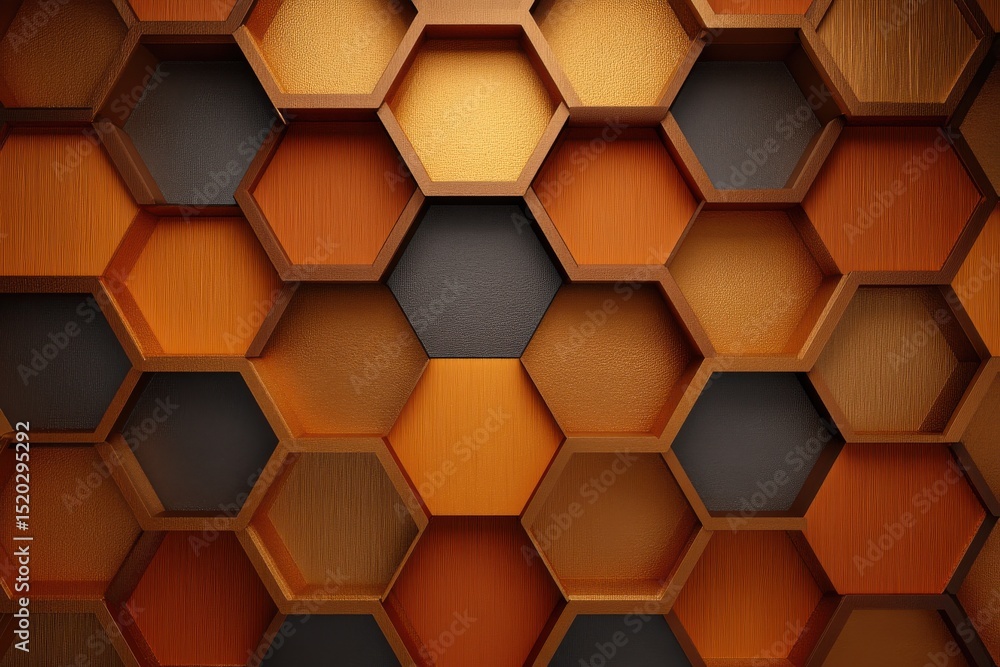 Poster a captivating honeycomb pattern with varying textures, offering a visually appealing and modern desi