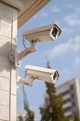 Cameras in the safe at home. Security and safety system.