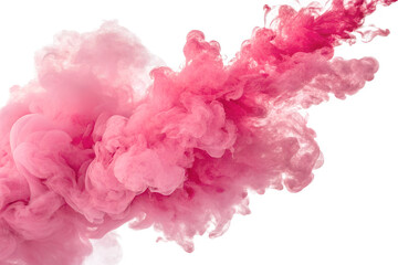 Fototapeta premium Pink smoke cloud isolated on transparent background, soft wispy haze effect, dreamy pastel fog, ethereal vapor puff, overlay texture for design
