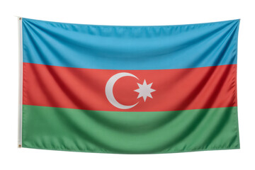 Obraz premium Majestic Waving Flag of Azerbaijan, A Symbol of National Pride and Heritage