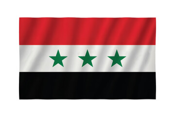 High-Resolution Image of a Waving Syrian Flag National Symbol, Patriotism, and Cultural Identity