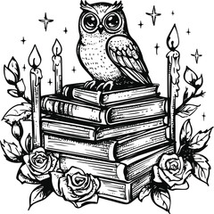 owl on a white background