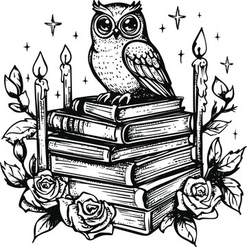 owl on a white background
