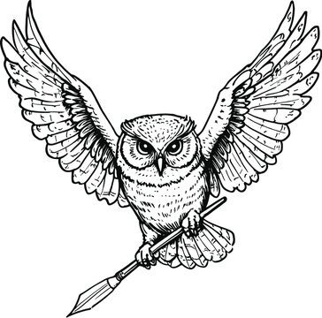 owl on a white background