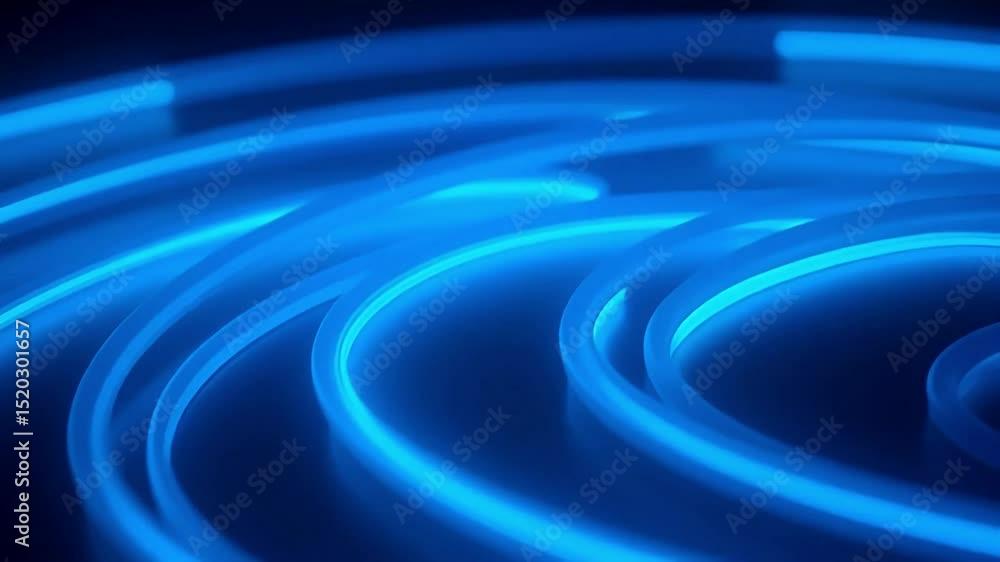 Poster abstract blue neon light glowing lines abstract background perfect for motion graphics design projec