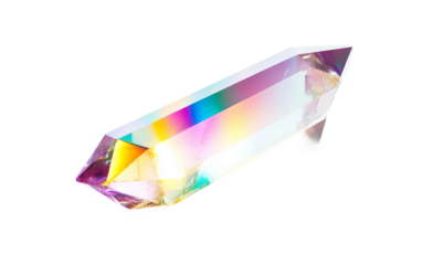 A surreal depiction of a crystal diamond suspended midair breaking apart into vivid multicolored shards symbolizing transformation and brilliance isolated on transparent background PNG