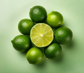 lime top view