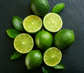lime on a dark background