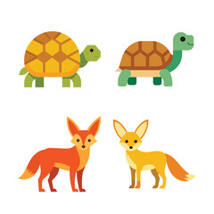 Naklejka premium flat color dessert animal 