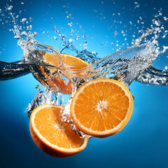 orange in water