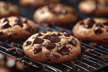 Homemade Chocolate Chip Cookies. Freshly Baked Sweet Treats and Baking Artistry