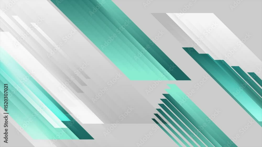 Aufkleber blue and white geometric stripes abstract minimal tech background. seamless looping concept motion d