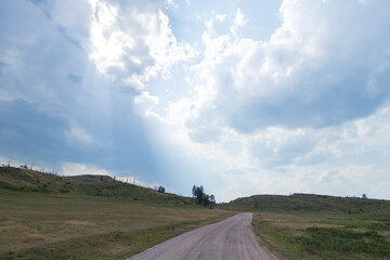 Road through Custer State Park, South Dakota 