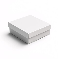 Elegant White Gift Box Mockup for Minimalistic Product Presentation and Branding