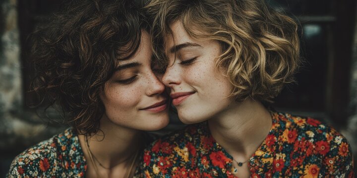 Friends - sisters - female couple