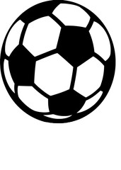 Obraz premium A lone soccer ball placed on a soft off-white background, drawn in a minimalist, stylized manner. The pentagon and hexagon shapes are well-defined, and the light comes subtly from below, creating a so