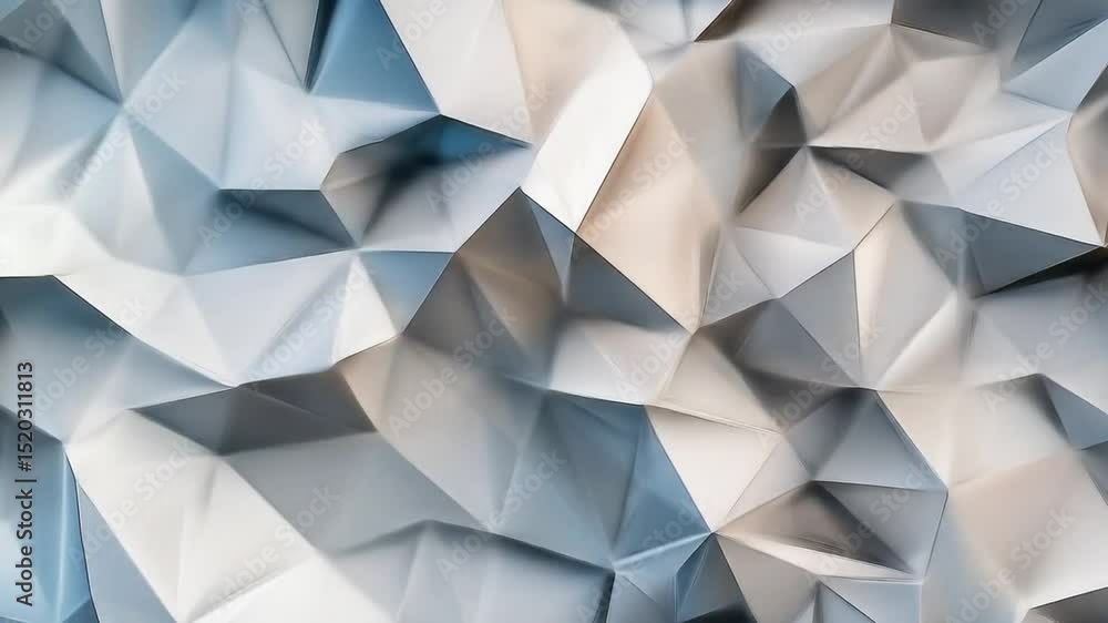 Poster abstract low poly background animation seamless loop, geometric polygonal backdrop