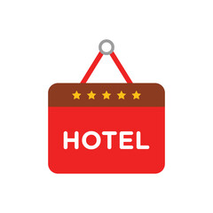 Five star hotel icon, five star hotel, hotel icon with five stars, vector illustration isolated on white background 