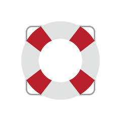 Lifebuoy icon, lifebuoy icon in flat style icon, vector illustration isolated on white background