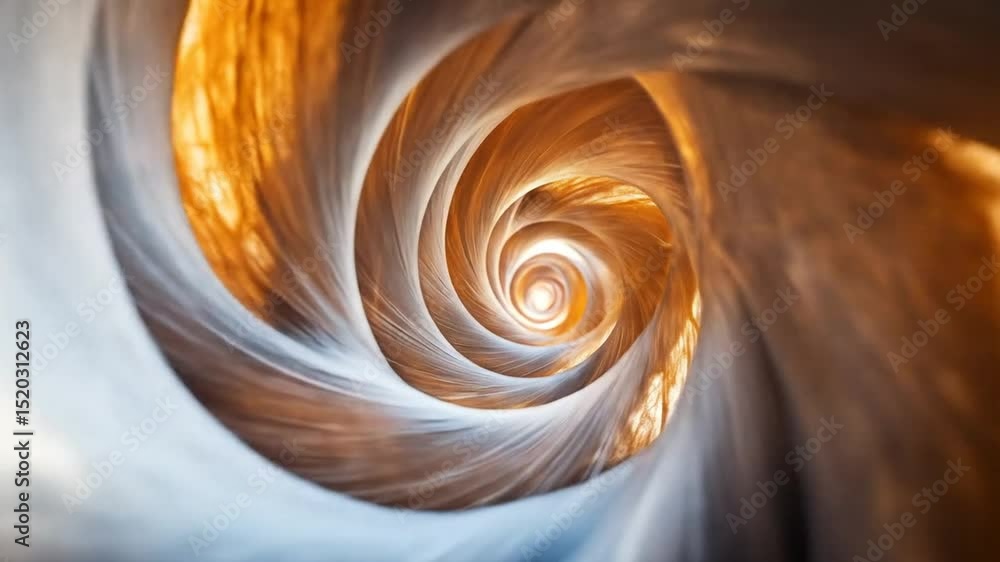 Poster abstract vortex of light and shadow: a mesmerizing tunnel of spiraling forms