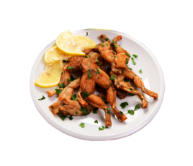 frog leg roasted with lemon