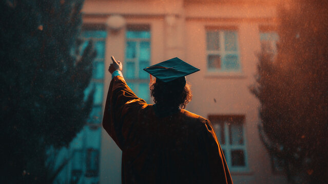 graduate in the graduation cap