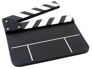  movie clapper board isolated on white background PNG