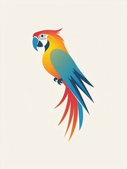 Fototapeta premium Colorful Parrot Illustration