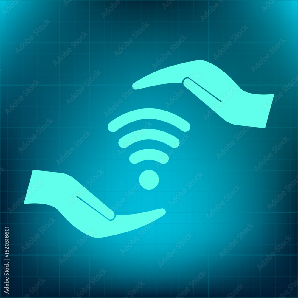 Poster vector icon on a blue background with a gradient