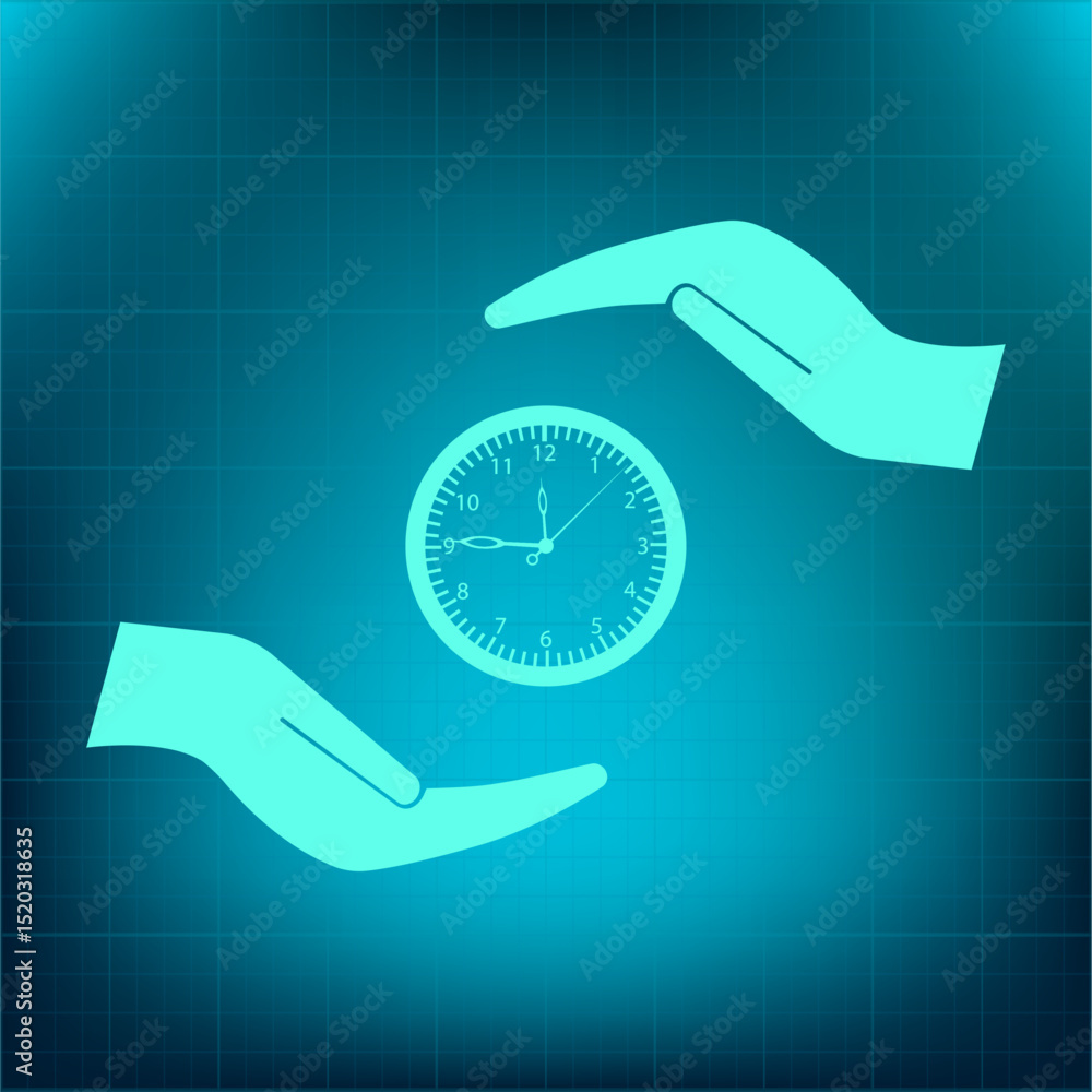 Poster vector icon on a blue background with a gradient