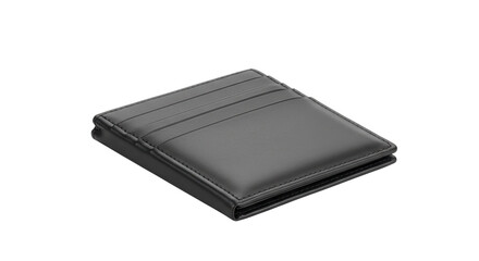 Black leather wallet on a transparent background png