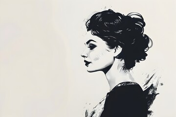 Fototapeta premium Elegant woman wallpaper
